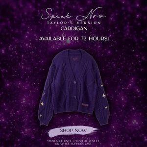 Taylor Swift Speak Now Cardigan NWT